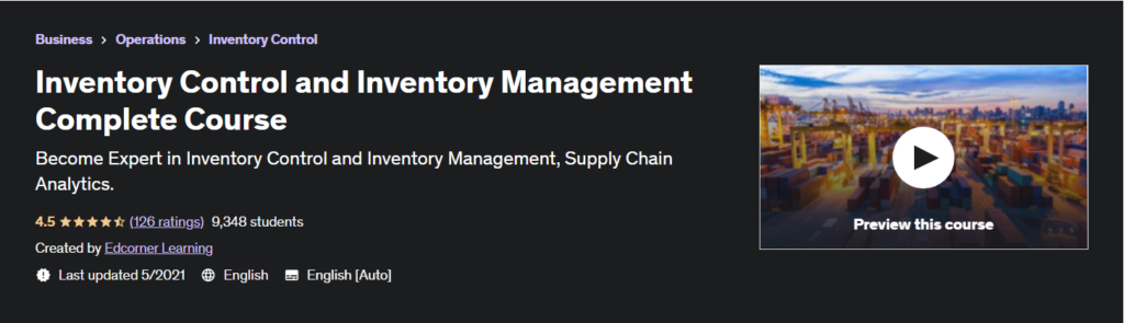 inventory controller course